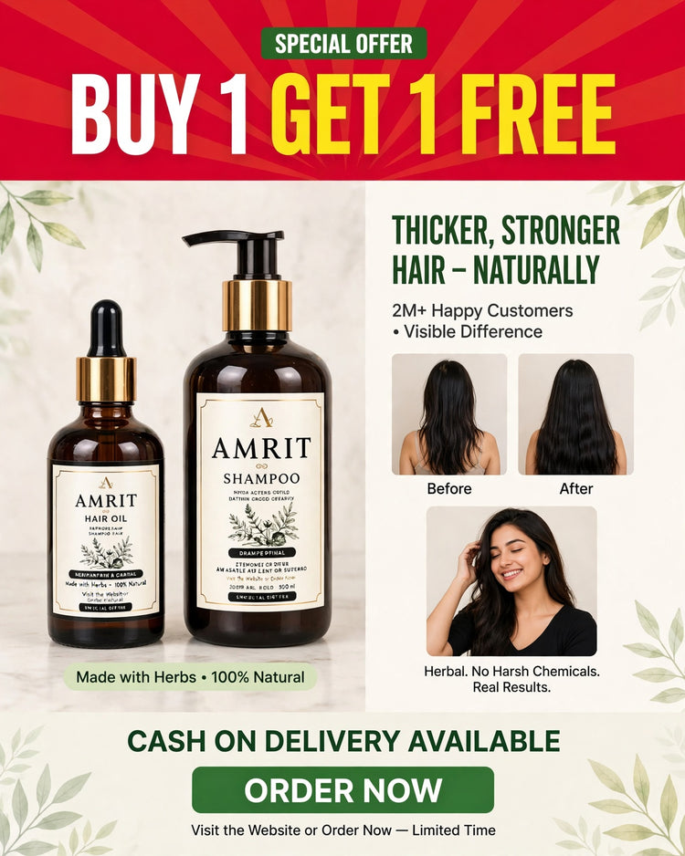 Amrit IN Herbal Hair Care Combo – Ayurvedic Oil & Shampoo